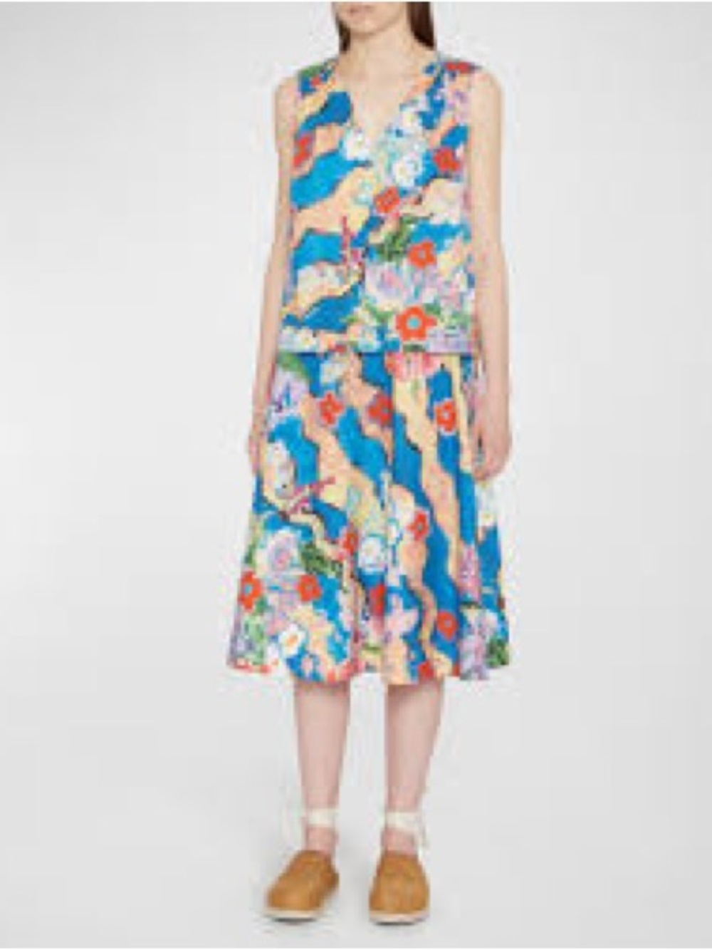 Marni Floral A-line Skirt